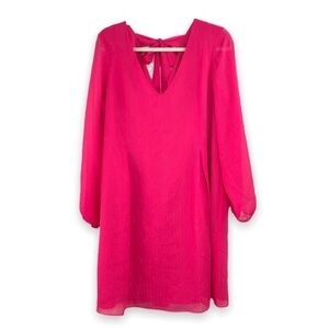 INC  for Macys - Pink Punch Chiffon Lined Dress - XL